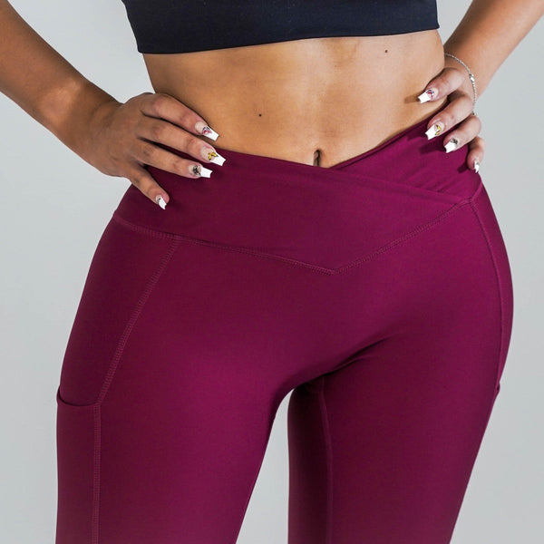 Pristine Pocket Capri Leggings  CRANBERRY by Obsession Shapewear - East  Hills Casuals