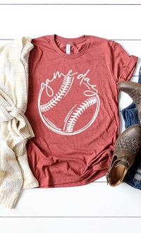 Cursive Game Day Baseball Graphic Tee