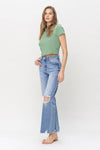 High Rise Flare Jeans for women