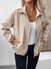 Ivy Lane Pocketed Zip Up Long Sleeve Jacket