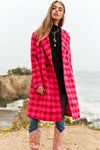 Textured Knit Tweed Double Button Coat Jacket