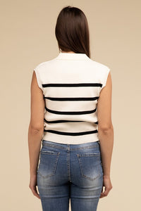 Striped Polo Vest for you