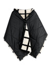 A central view of Shiraleah Malena Puffer Wrap, Black