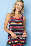 PLUS MULTI STRIPE TANK TOP