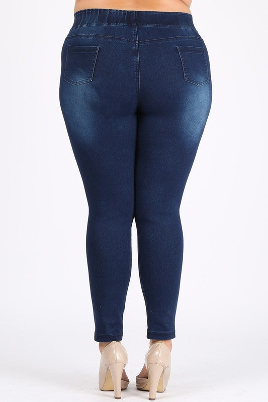 Back view of 4X/5X-5X/6X Super Plus Size Jeggings Pants