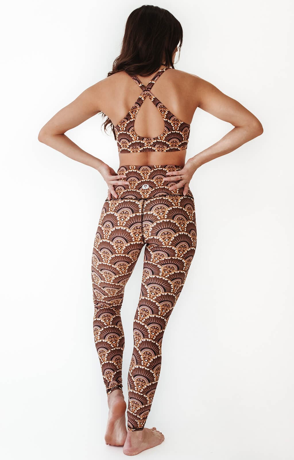 Back of Art Deco Printed Yoga Leggings 