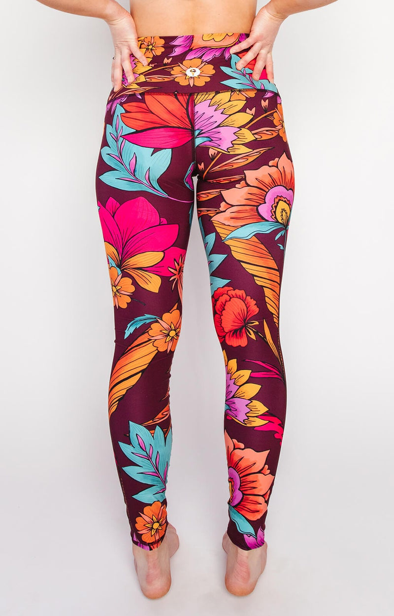 Back view of Indie Flow Printed Yoga Leggings