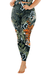 Close up view of Rawr Talent Printed Yoga Leggings 