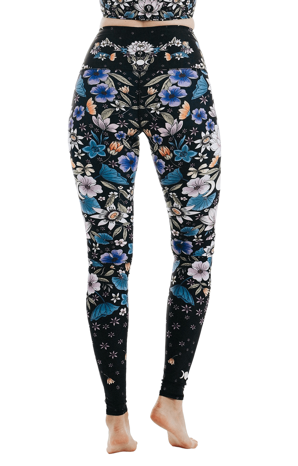 Back view of Divine Feminine Printed Yoga Leggings