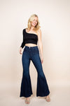 High Waisted Wide Mermaid Flare Denim Jeans for her