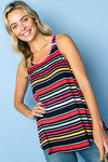 PLUS MULTI STRIPE TANK TOP