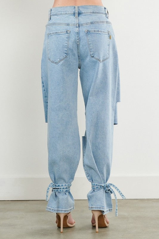 Distressed Slouchy Jeans