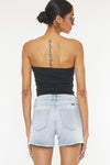 HIGH RISE DENIM SHORTS JEANS-KC9211M-N