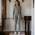 Gray Long Sleeve Activewear Set