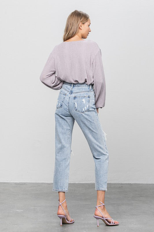 Back of HIGH RISE GIRLFRIEND JEANS