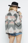 Soft Comfy Lightweight Aztec Pattern Jacket