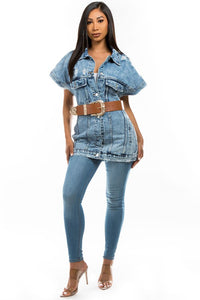 Trend setting DENIM VEST JACKET