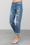 DISTRESSED PREMIUM BOYFRIEND JEANS for summer