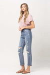 Distressed Stretch Boyfriend Jeans