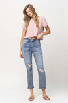 Distressed Stretch Boyfriend Jeans