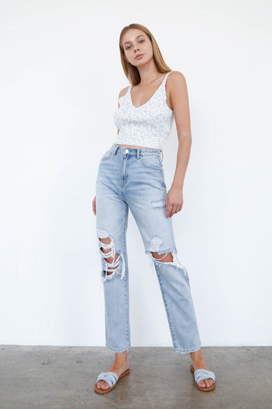 Cute MID-RISE LOOSE FIT JEANS