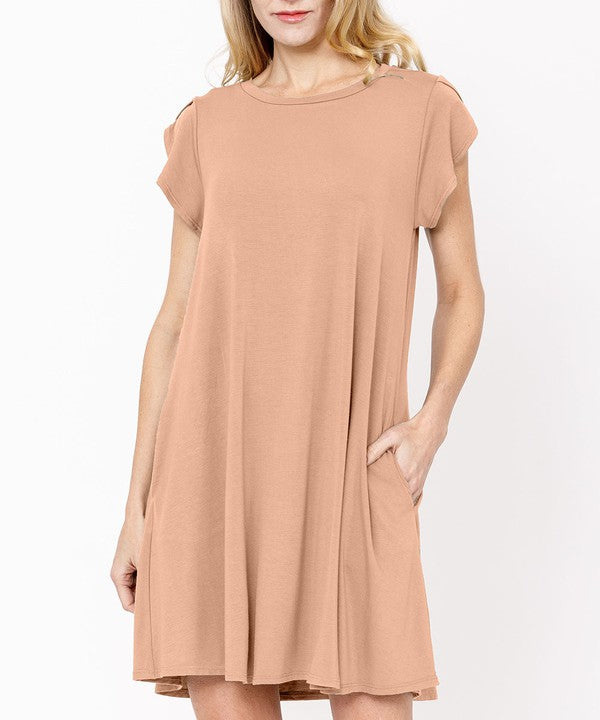 Buy BAMBOO TULIP SLEEVE DRESS