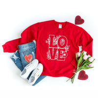 Love Floral Graphic Sweatshirt