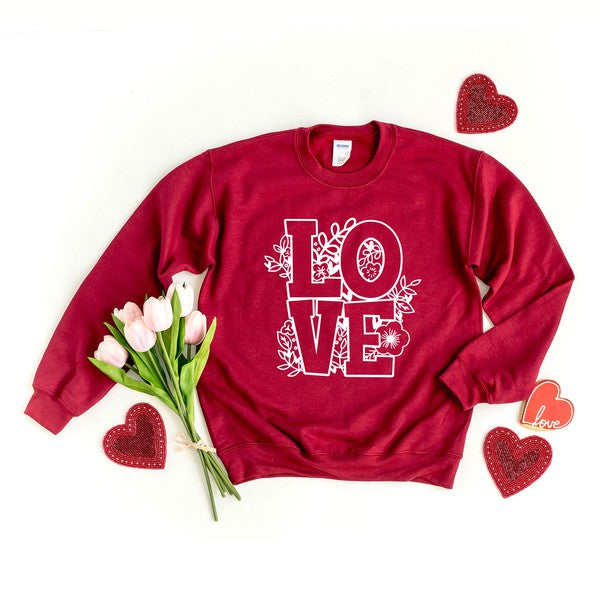 Love Floral Graphic Sweatshirt