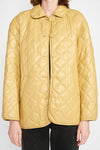 QUILTED PU BUTTON DOWN JACKET