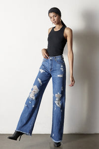 Popular distressed jeans