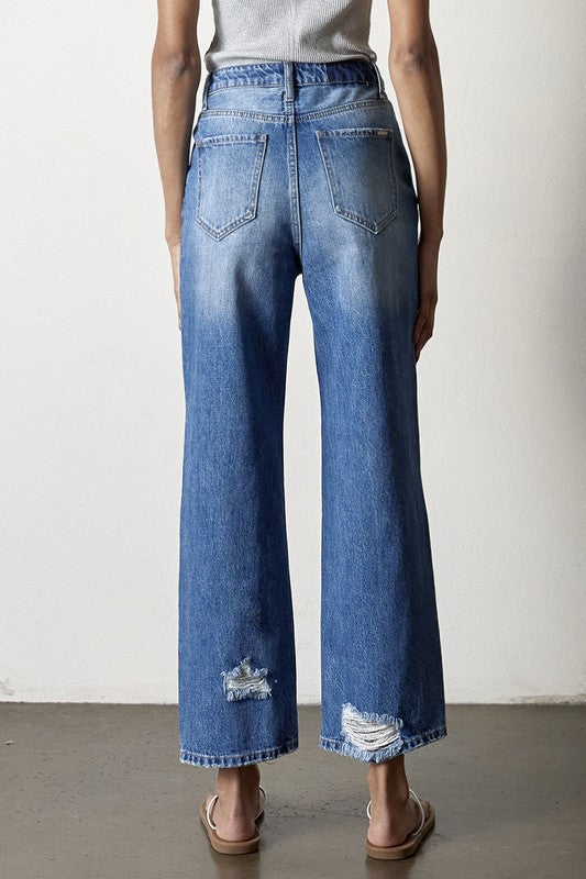 Cute Destroyed Straight Jeans