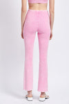 HIGH WAIST RIB FLARED PANTS