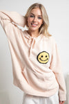 Fuzzy Cozy Hooded Smiley Sweater