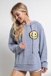 Fuzzy Cozy Hooded Smiley Sweater