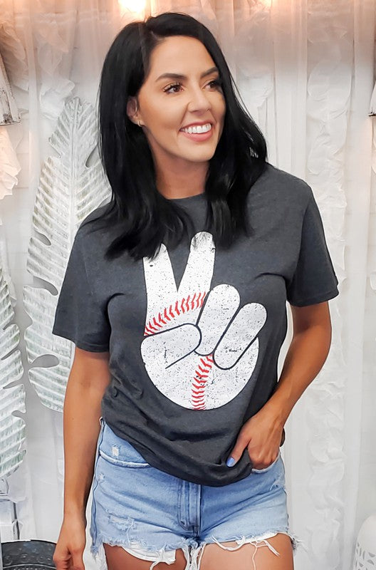 Baseball Peace Sign T-Shirt