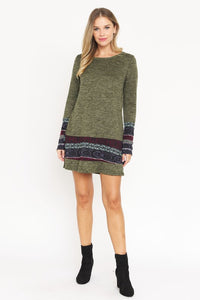 Nordic Print Knit Dress