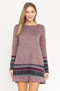 Nordic Print Knit Dress