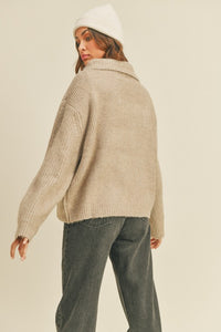 Rib Knit Shirt Cardigan