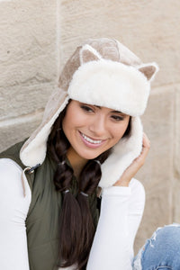 Kitten Ear Trapper Hat