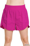 PLUS WINDBREAKER SMOCKED WAISTBAND RUNNING SHORTS