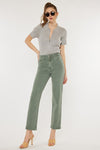 Ultra High Rise 90's Olive Straight leg Jeans