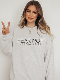 Newest Fear Not Isaiah 41 10 Cozy Crewneck Sweatshirt