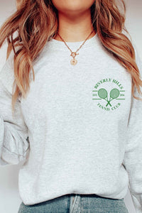 Gray BEVERLY HILLS TENNIS CLUB GRAPHIC SWEATSHIRT for spring