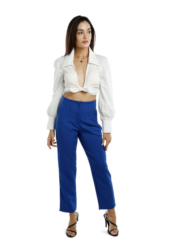 High Waist Semi Casual Trouser