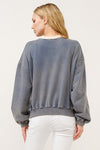 Back of And The Why BEVERLY HILLS 92 CALIFORNIA Contrast Crop Sweatshirt