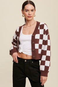  Sweater Weaved Crop Cardigan