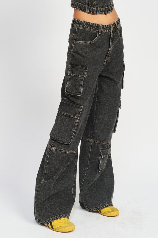 CARGO LOW WAIST JEANS