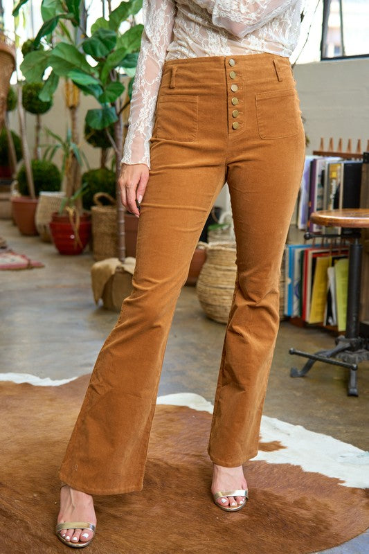 New CORDUROY FLARE PANTS