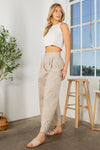 Wear Cotton Wide Leg Pants with Side Pockets