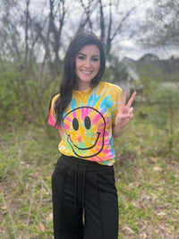 Rainbow Smiley Tie Dye